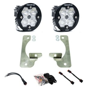 Jeep Wrangler JL Fog Light Pocket Kit - Baja Designs - Squadron-R Sport 2.0 - Clear - `18-`25